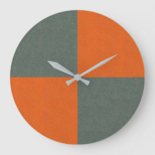 Grande Horloge Ronde Collection SOPHIE   Sage Green & Orange