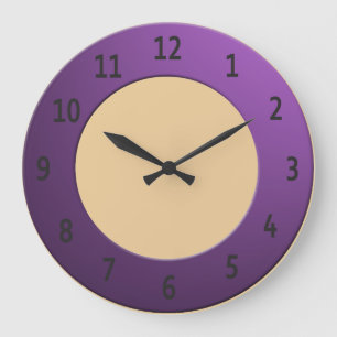Grande Horloge Ronde Colorant tous les chiffres noirs de couleur sur le