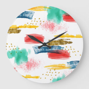 Grande Horloge Ronde Coloré