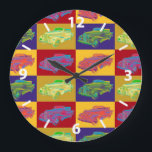 Grande Horloge Ronde Coloré 1938 Cadillac Lasalle Pop Art<br><div class="desc">Coloré 1938 Cadillac Lasalle luxe convertible Image pop art de voiture.</div>
