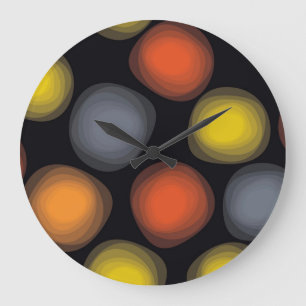 Grande Horloge Ronde Coloré, cool, moderne, tendance abstraction fleur