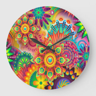 Grande Horloge Ronde Colorful