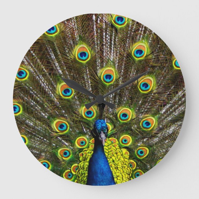Grande Horloge Ronde Colorful peacock (Recto)