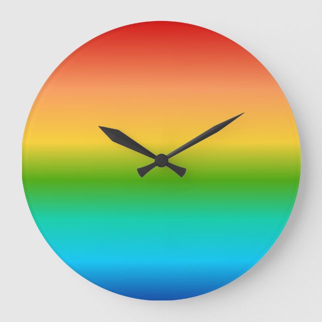 Grande Horloge Ronde Colorful Rainbow color gradient (Recto)