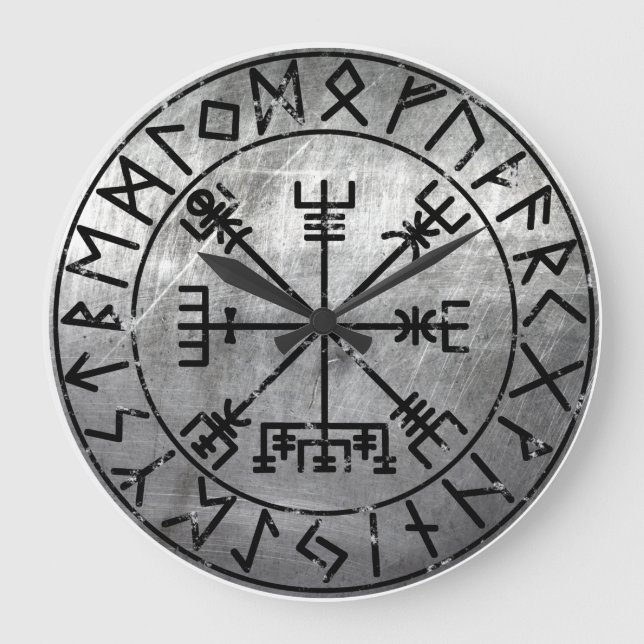 Grande Horloge Ronde Compas viking Vegvisir (Recto)