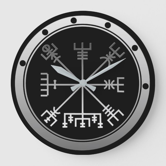 Grande Horloge Ronde Compas viking Vegvisir (Recto)