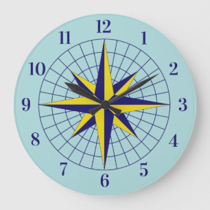 Grande Horloge Ronde Compass Rose Boat