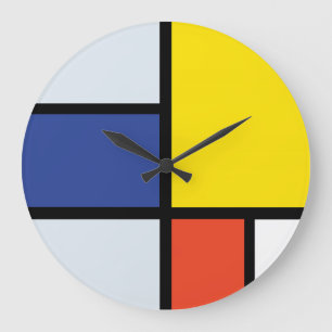 Grande Horloge Ronde Composition A de Piet Mondrian - Art Moderne Abstr