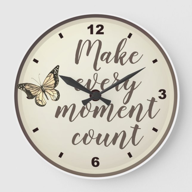 Grande Horloge Ronde Compter chaque instant (Recto)