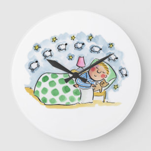 Grande Horloge Ronde Compter les moutons