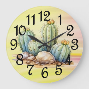 Grande Horloge Ronde Comté de Cactus