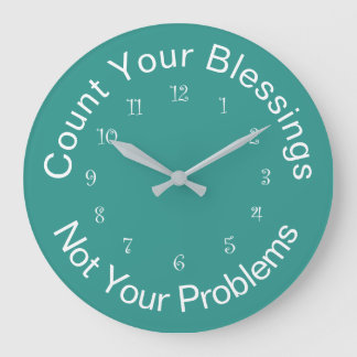 Grande Horloge Ronde Comte Your Blessing a inspiré Wall Clocks