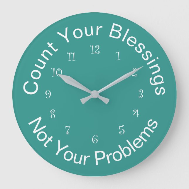 Grande Horloge Ronde Comte Your Blessing a inspiré Wall Clocks (Recto)