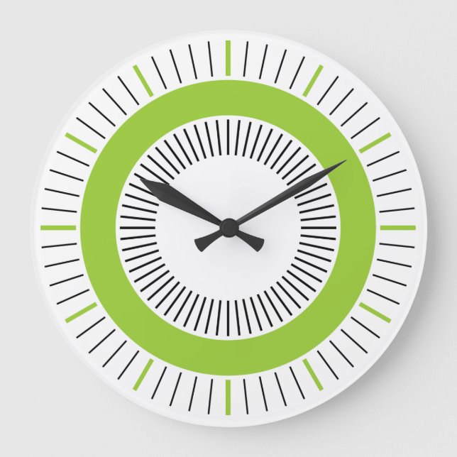 Grande Horloge Ronde Concentric Rays - Solid Martian Green (Recto)