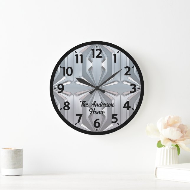 Grande Horloge Ronde Conception Abstraite (Maison)