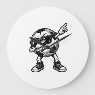 Grande Horloge Ronde Conception de chemise de balle de football Dabbing