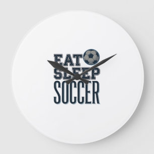 Grande Horloge Ronde Conception de chemise de football vintage Eat Slee