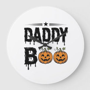 Grande Horloge Ronde Conception de chemise de pumpkin Halloween vintage