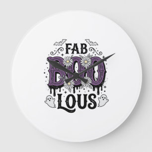 Grande Horloge Ronde Conception de chemise fantôme vintage Fabulous Boo