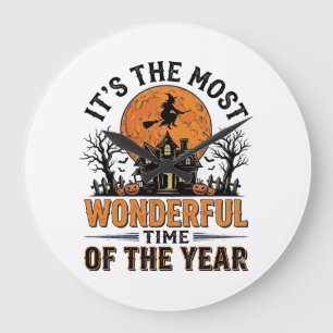 Grande Horloge Ronde Conception de chemise Halloween Vintage la plus me
