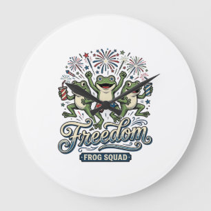 Grande Horloge Ronde Conception de chemise patriotique vintage de la br