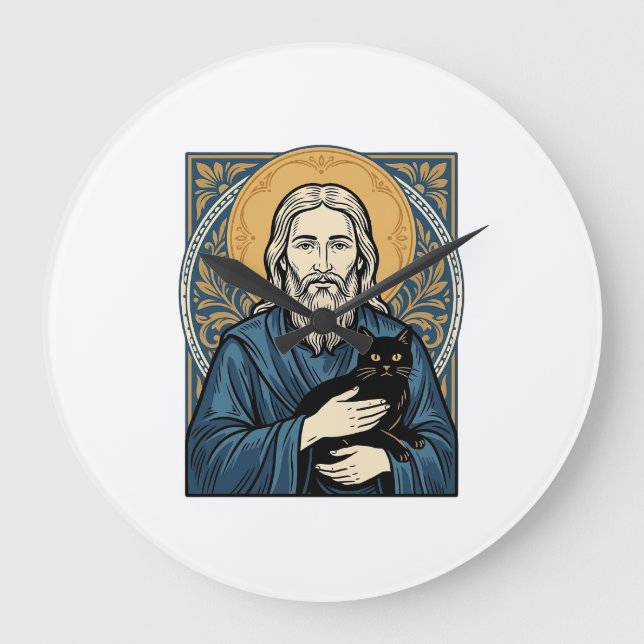 Grande Horloge Ronde Conception de chemise vectorielle de portrait de c (Recto)