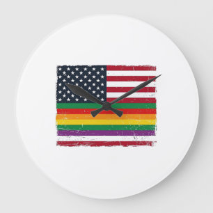 Grande Horloge Ronde Conception de chemise vectorielle en détresse du d