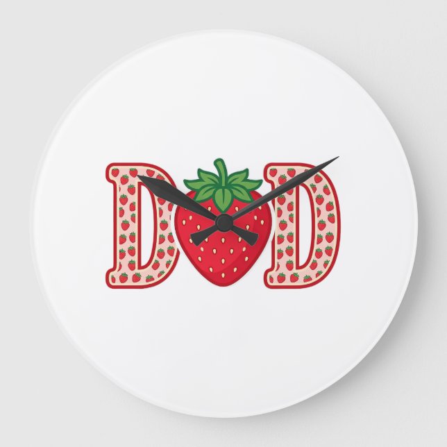 Grande Horloge Ronde Conception de chemise vectorielle lettrage fraise  (Recto)
