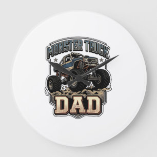 Grande Horloge Ronde Conception de chemise vectorielle vintage Papa Mon