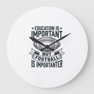 Grande Horloge Ronde Conception de chemise vintage d'éducation de footb