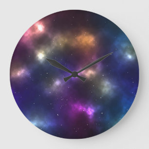 Grande Horloge Ronde Conception de constellations de l'espace cosmique 