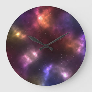 Grande Horloge Ronde Conception de constellations de l'espace cosmique