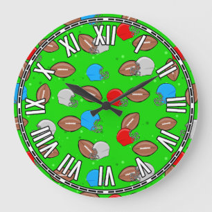 Grande Horloge Ronde Conception de football 