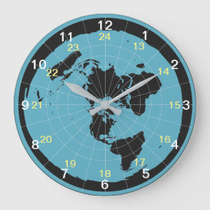 Grande Horloge Ronde Conception de l'horloge Terre plate