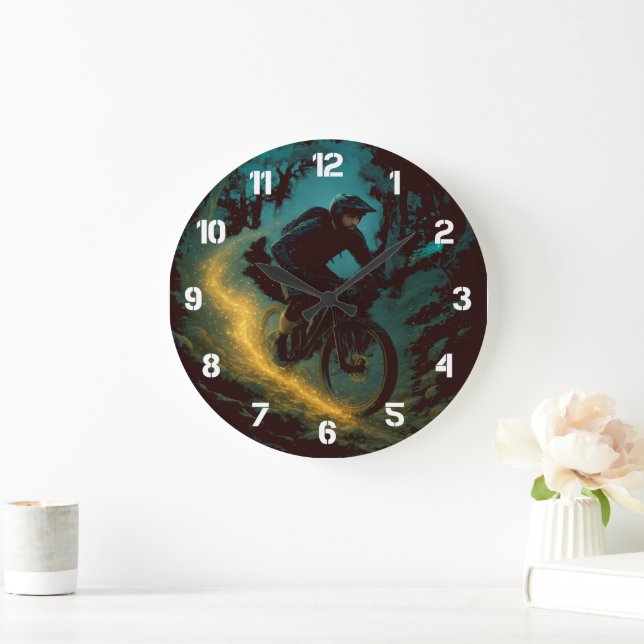 Grande Horloge Ronde Conception de mur d'aventure en VTT (Maison)