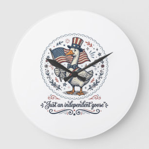 Grande Horloge Ronde Conception de T-shirt Patriotique Vintage Independ