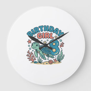 Grande Horloge Ronde Conception de t-shirt pour les 8 ans de la fille d