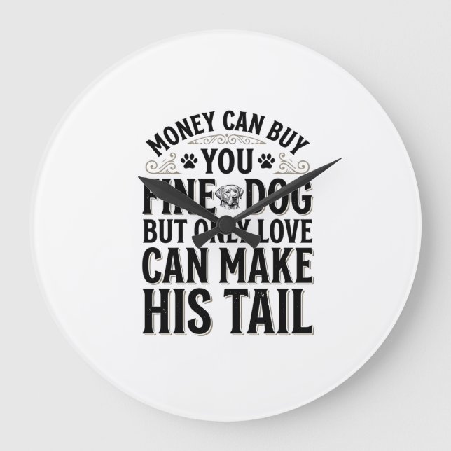 Grande Horloge Ronde Conception de typographie de citation d'amour de c (Recto)