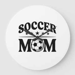 Grande Horloge Ronde Conception de vecteur de chemise de maman de footb