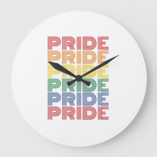 Grande Horloge Ronde Conception de vecteur de typographie rétro de fier