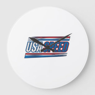 Grande Horloge Ronde Conception de vecteur vintage patriotique de cours