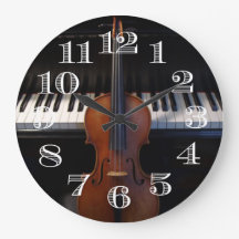 Conception de violon et d'horloge de piano
