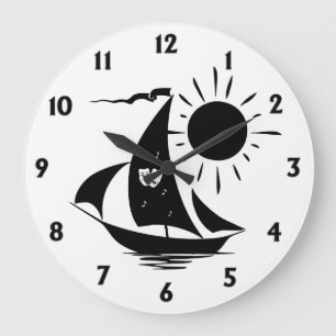 Grande Horloge Ronde Conception de voile de théâtre fantaisiste unique
