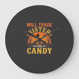 Grande Horloge Ronde Conception d'échange de sœur de Candy Halloween_1