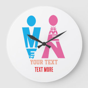 Grande Horloge Ronde Conception d'icône de typographie pour hommes et f
