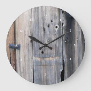 Grande Horloge Ronde Conception en bois d'horloge de grange