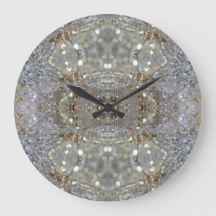 Grande Horloge Ronde Conception en cristal de pissenlit