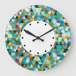Grande Horloge Ronde Conception moderne de l'horloge murale en mosaïqu