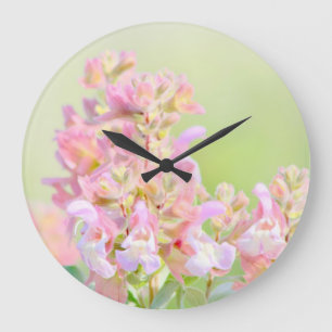 Grande Horloge Ronde Conception rose de fleur d'horloge murale