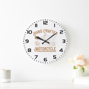 Grande Horloge Ronde Conception sur mesure de moto artisanale vintage